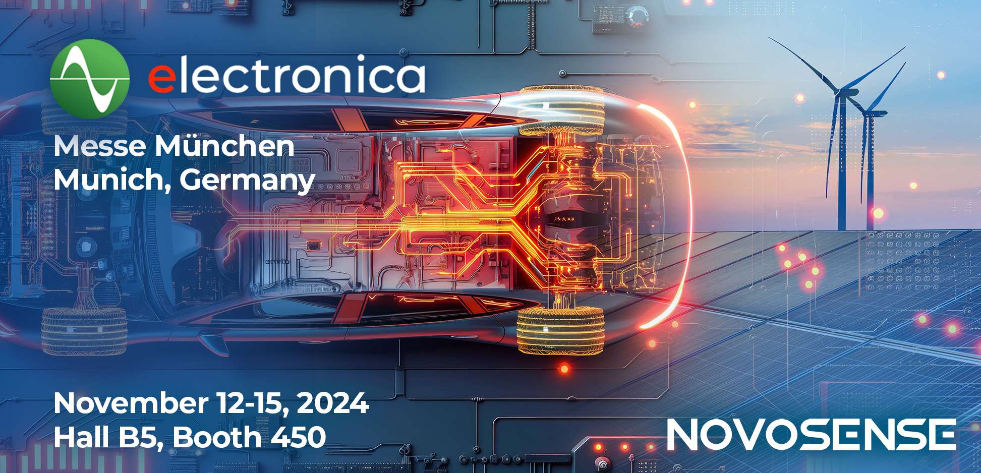 NOVOSENSEは、インテリジェントカー、電動化、産業制御に関する最新の研究開発成果をelectronica 2024に発表
